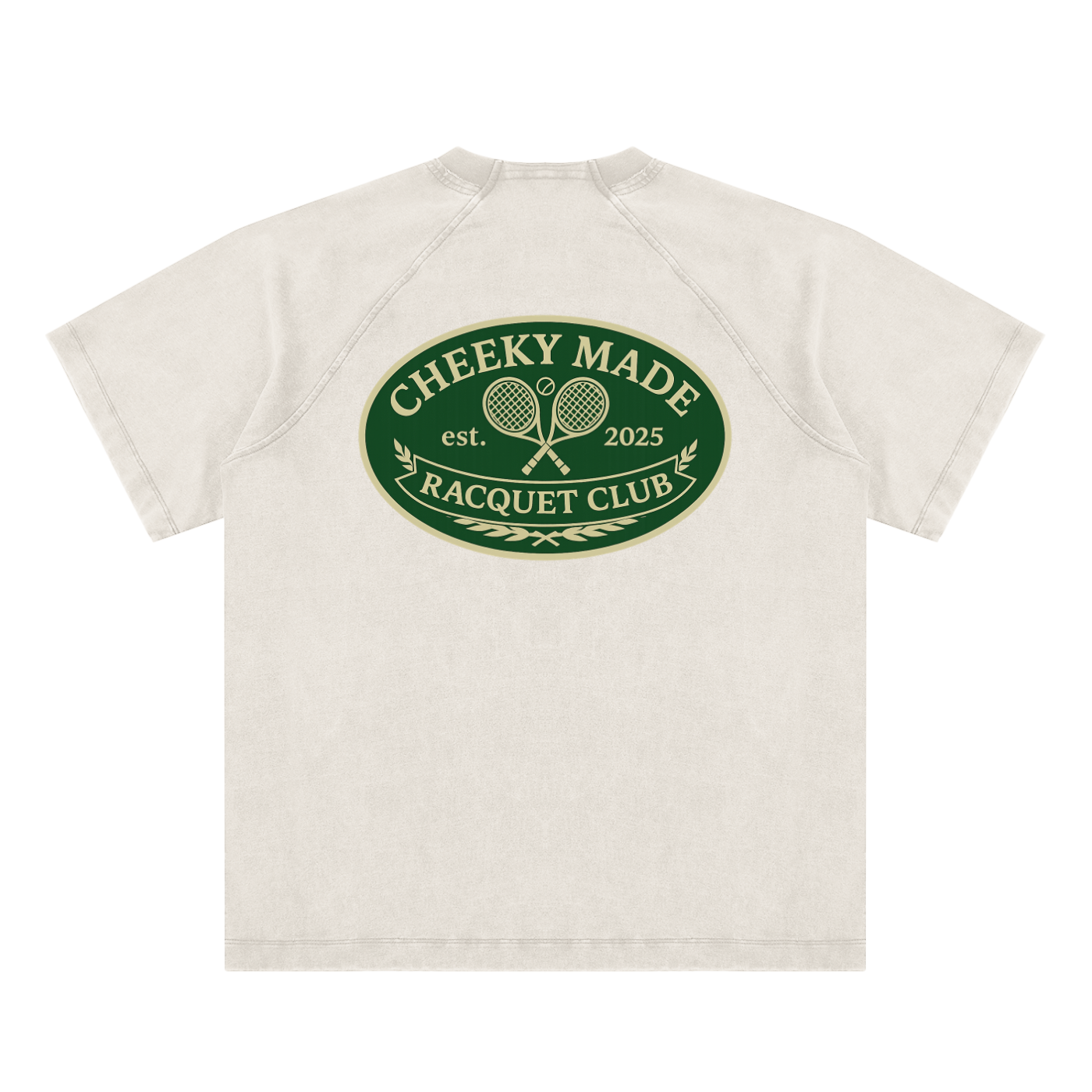 Racquet Tee Vintage Beige