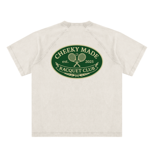 Racquet Tee Vintage Beige